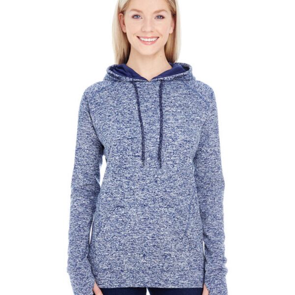 Ladies' Cosmic Contrast Fleece Hooded Sweatshirt Thumbnail