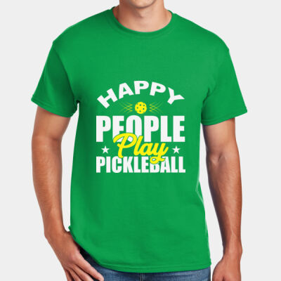 Unisex Happy People Play Pickleball 50/50 Tee Thumbnail